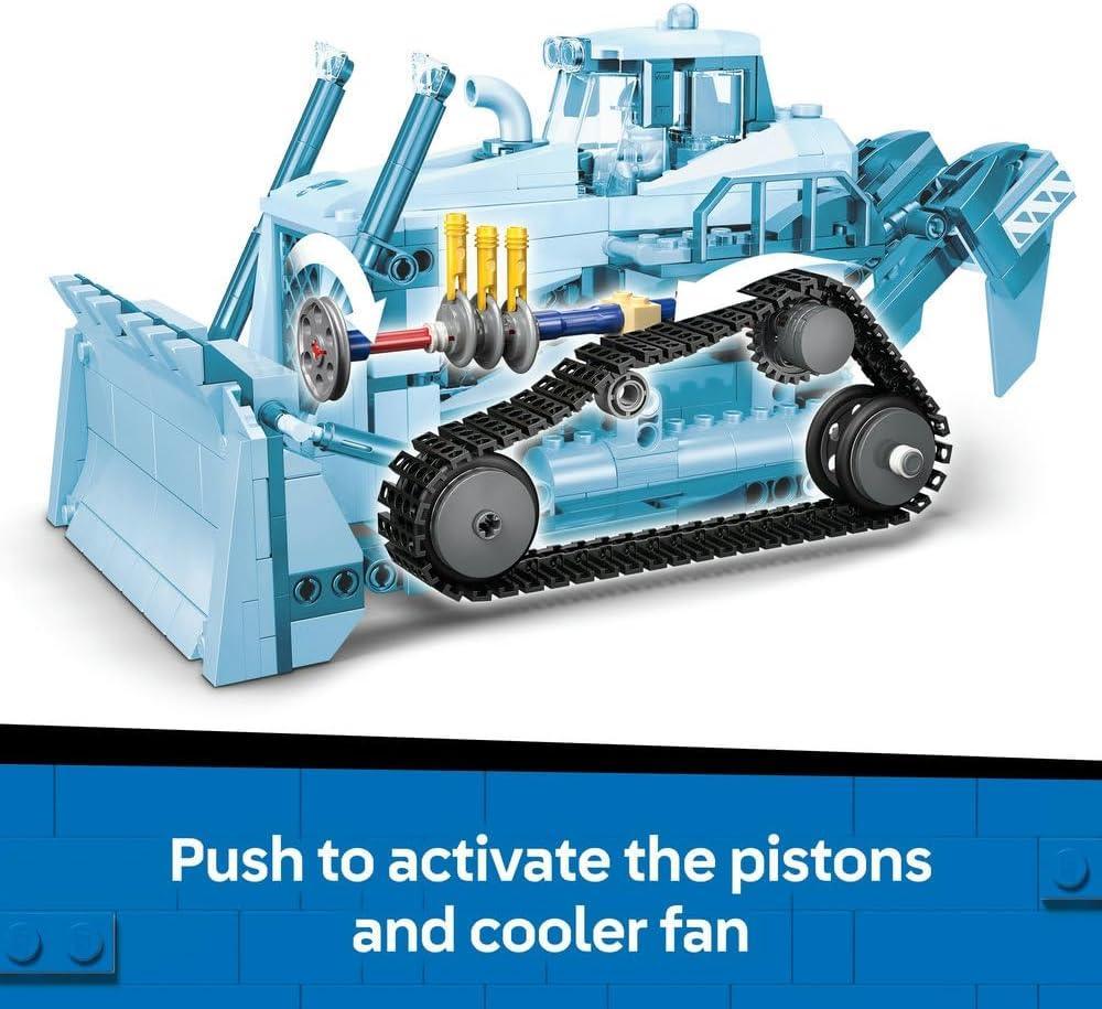 LEGO City - 60466 Yellow Bulldozer Toy - Large Construction Vehicle Building Set - incl. 3 Minifigures plus Loose Bricks & Road Signs - Birthday Gift for 8+ Year Old Boys