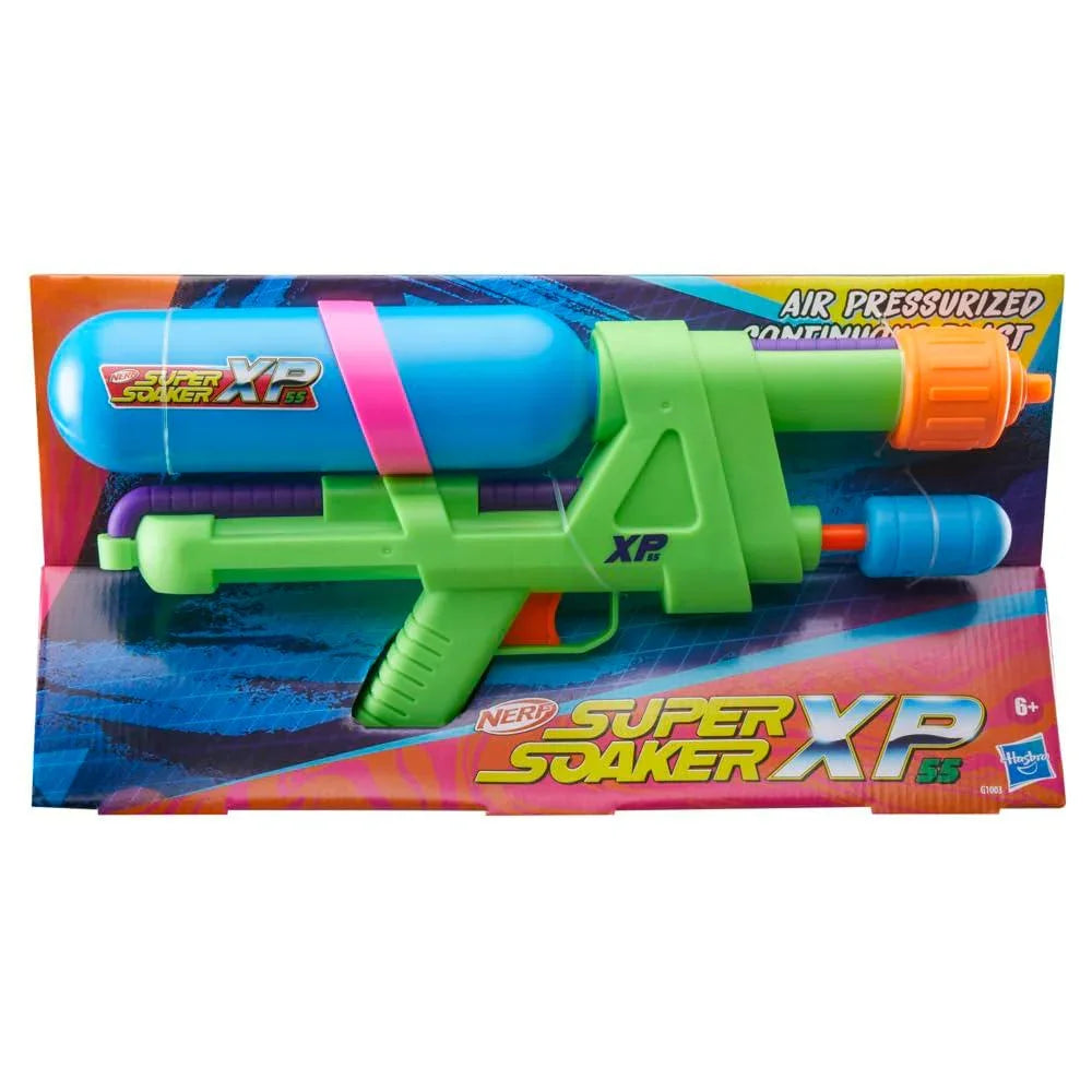 Nerf Super Soaker XP55 Water Blaster, Air Pressurized System, 17.5 Fluid Ounce Tank, Water Toys - Pichkari for Outdoor Water Games, Branded Toy Pichkari for Kids 6+ - Jaiman Toys