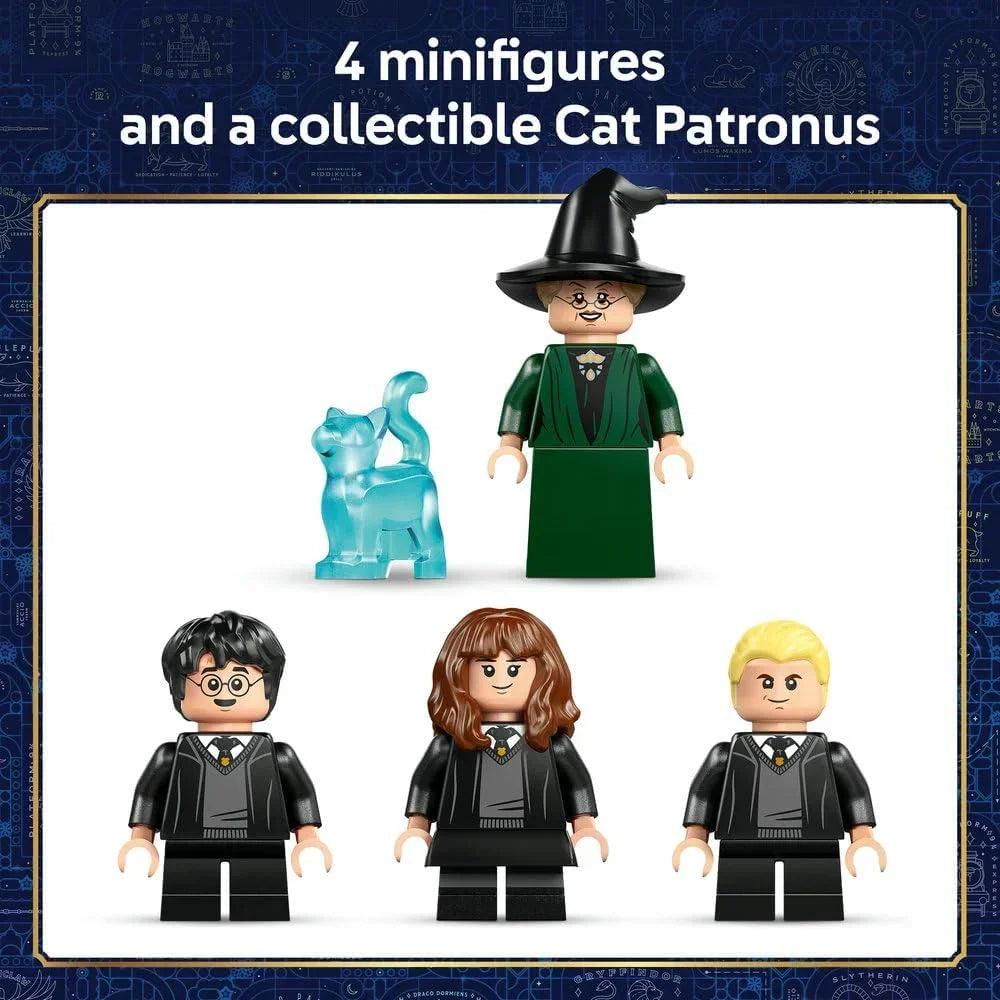 LEGO Harry Potter 76460 Hogwarts Castle: Sorting Hat Ceremony Toy - Collectible Patronus, Hermione & Draco Malfoy Minifigures with Wands & a Spinning Wheel - Gift for 7+ Year Old Girls & Boys