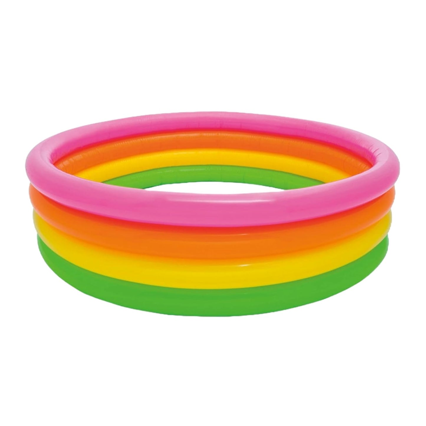 Intex 56441 Sunset Glow Inflatable Kids Pool – 66 in × 1 in (168 × 46 cm) Round Backyard Swimming Pool for Children