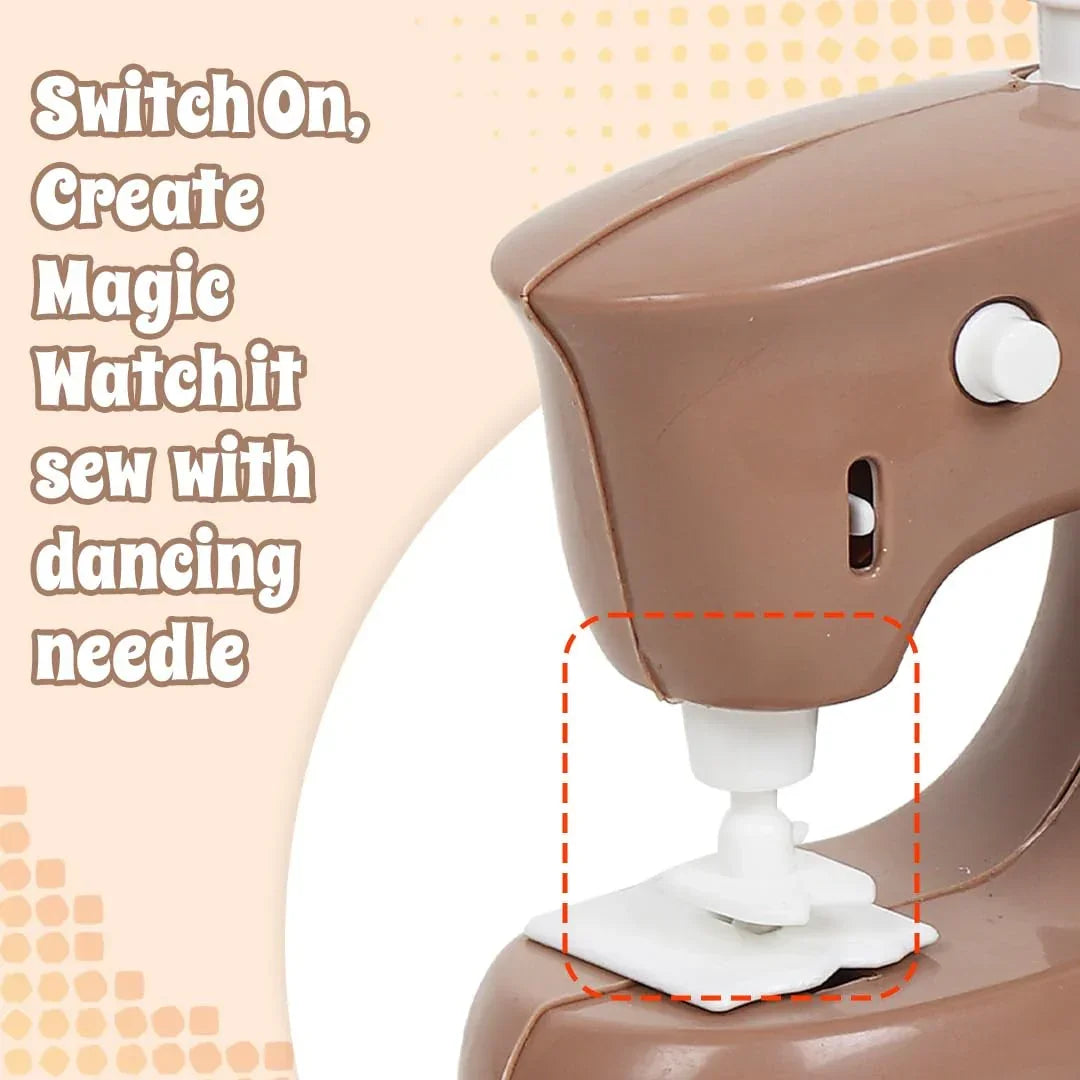 Pablo Honey Sewing Machin Household Play Set (Brown) - Jaiman Toys