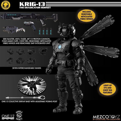 Mezco One:12 Collective Rumble Society Krig-13 Eradicator Hornet Edition Figure - Jaiman Toys