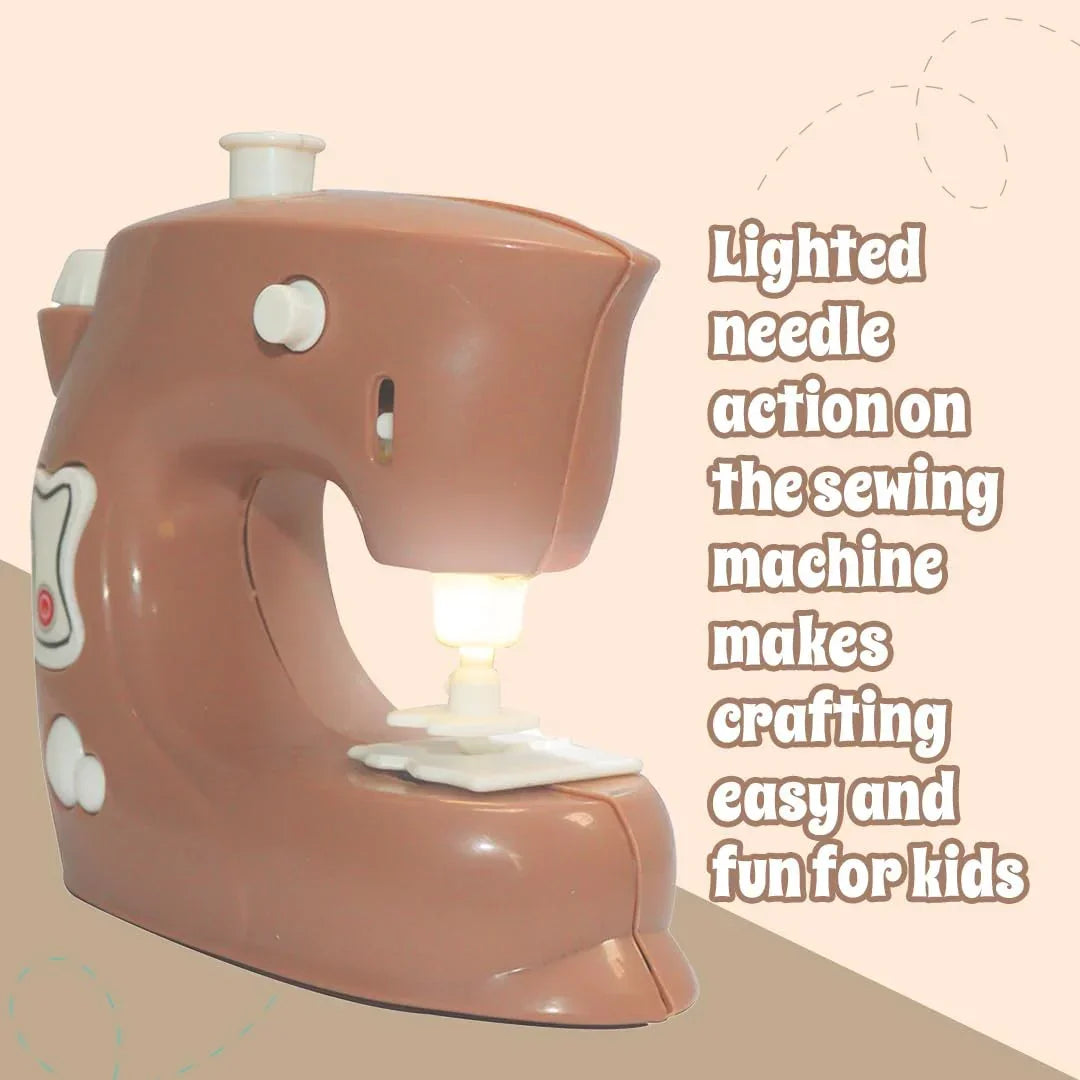Pablo Honey Sewing Machin Household Play Set (Brown) - Jaiman Toys