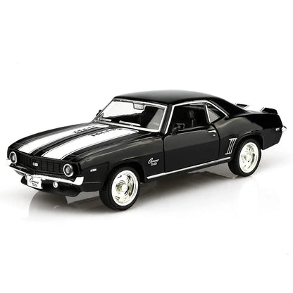 RMZ City 1:36 1969 Chevrolet Camaro SS Die-Cast Car | Pull Back & Go | Openable Doors | Red / Black