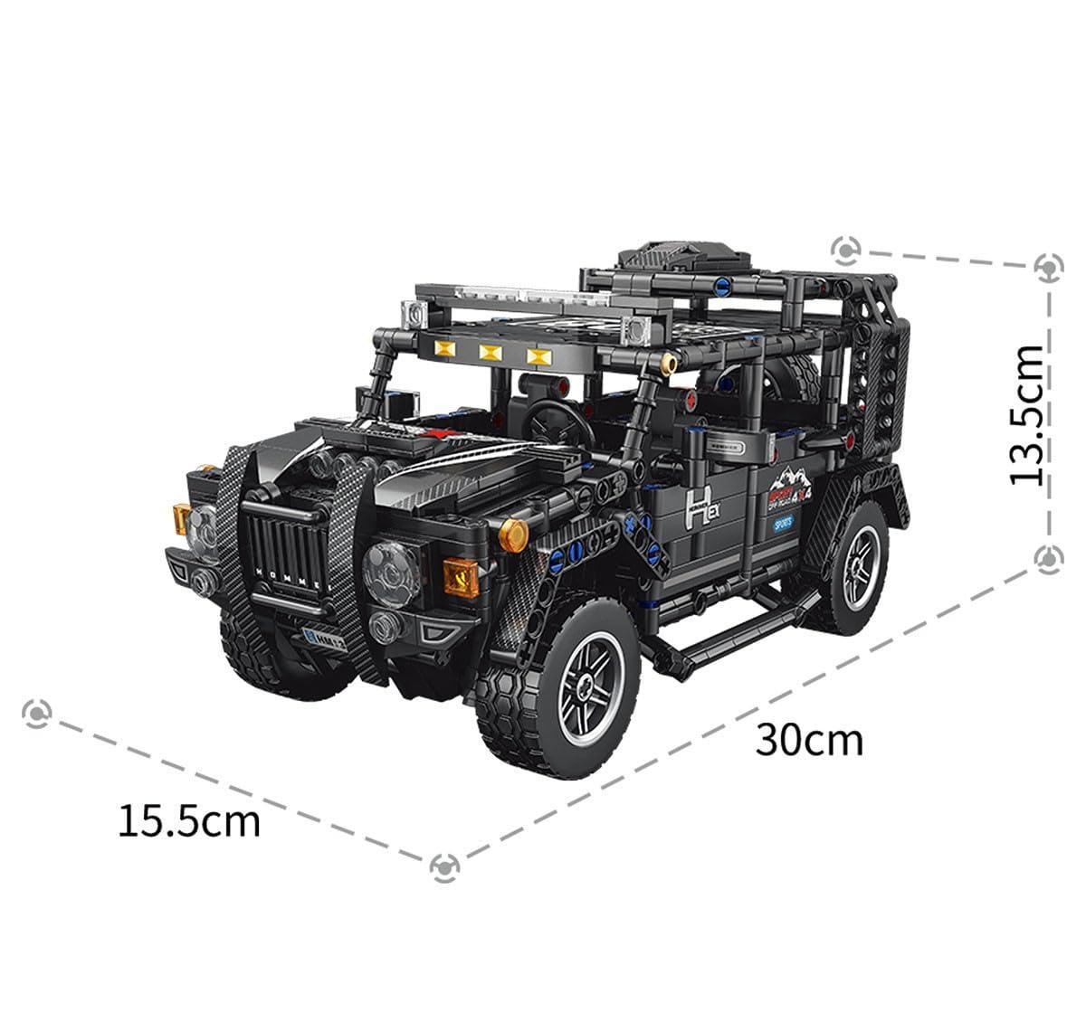 ThinkerPlace 1:14 DIY Blocks Pull-Back Jeep | Buildable STEM Construction Off-Road Toy Car for Kids 8+