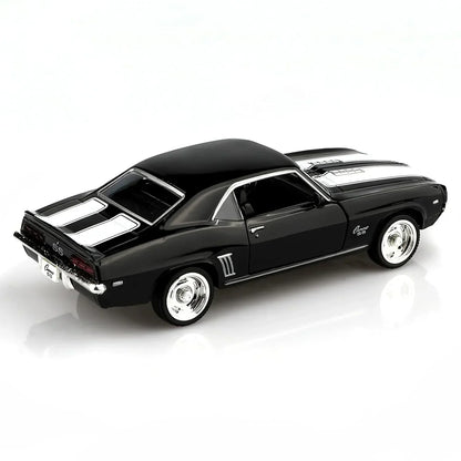 RMZ City 1:36 1969 Chevrolet Camaro SS Die-Cast Car | Pull Back & Go | Openable Doors | Red / Black