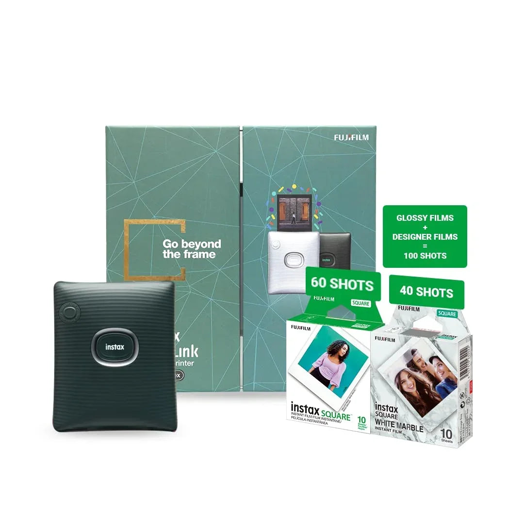 Fujifilm Instax Square Link Goodness Box - 100 Shots of Pure Creativity - (60 Wide + 40 Designer) - Jaiman Toys