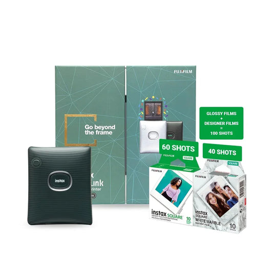Fujifilm Instax Square Link Goodness Box - 100 Shots of Pure Creativity - (60 Wide + 40 Designer) - Jaiman Toys