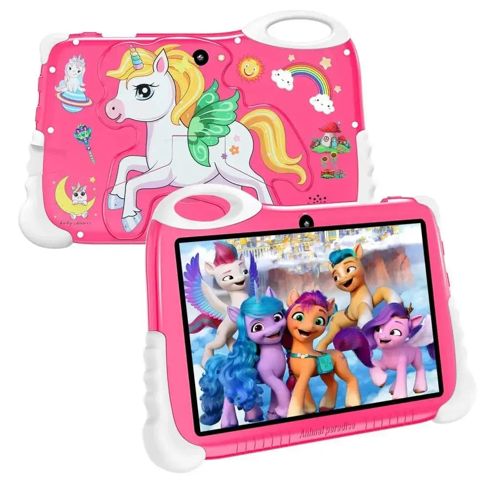Kids Learning Tablet – 7" HD, 128GB, Dual Cameras, 4G/WiFi, Parental Lock, Fall-Proof Cover - Jaiman Toys