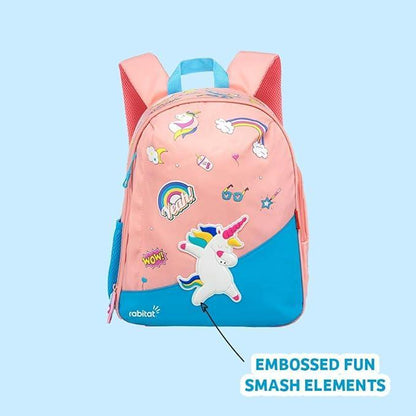 Rabitat Smash Unisex School Bag | Kids Backpack for Girls, Boys - 4 to 8 Years Age - Jaiman Toys