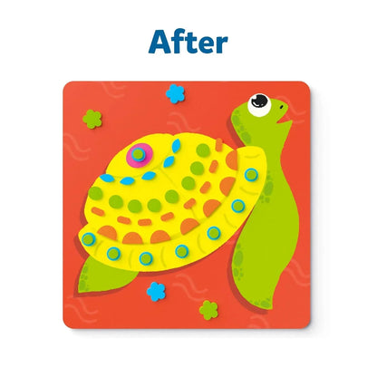 Skillmatics Art Activity - Fun with Foam Underwater Animals, No Mess Sticker Art for Kids, Craft Kits, DIY Activity, Gifts for Boys & Girls Ages 3, 4, 5, 6, 7, Travel Toys, Multicolor - Jaiman Toys