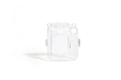 Camera Case for Fujifilm Instax Mini 12 (Crystel Clear ) + Adjustable Rainbow Strap and Photo Pocket in Back + Case Decorative Stickers - Mint Green - Jaiman Toys