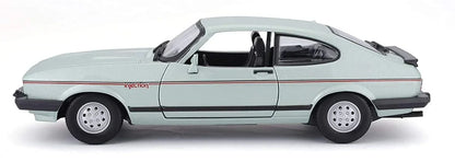 Bburago 1:24 Scale 1982 Ford Capri GT Diecast Model – Black Collectible Car