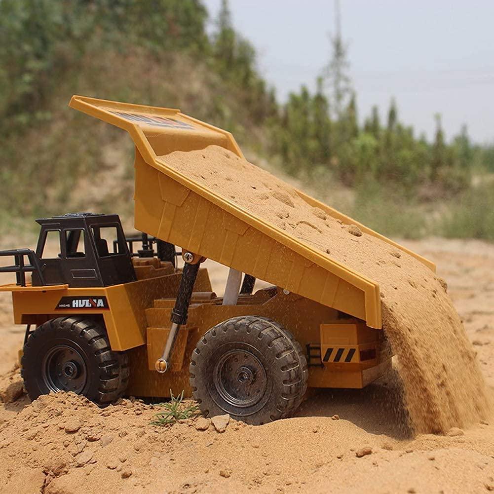 Huina 1:18 RC Dump Truck | Heavy-Duty Remote Control Construction Tipper Lorry Toy