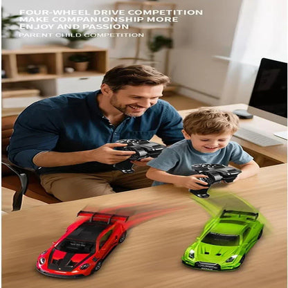 Hstar 1:43 RC Drift Car  2.4GHz 4WD Alloy 20 km/h High-Speed RC Racing Car with Gyro -(Green)