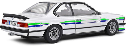 Solido 1:18 BMW Alpina B7 Turbo (E24) Coupe Die-Cast Model Car – White Collector Scale Classic Performance Car