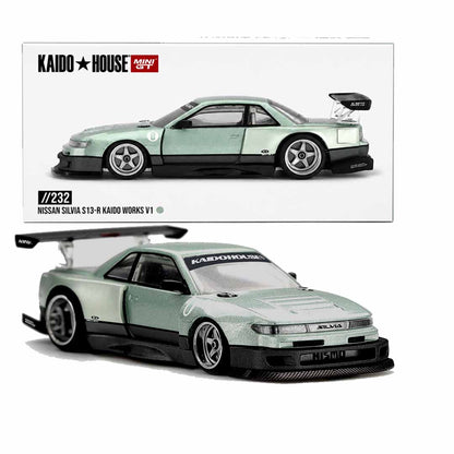 Kaido House x MINI GT Nissan Silvia S13-R Kaido Works V1 #232 1:64 Die-Cast Model Car