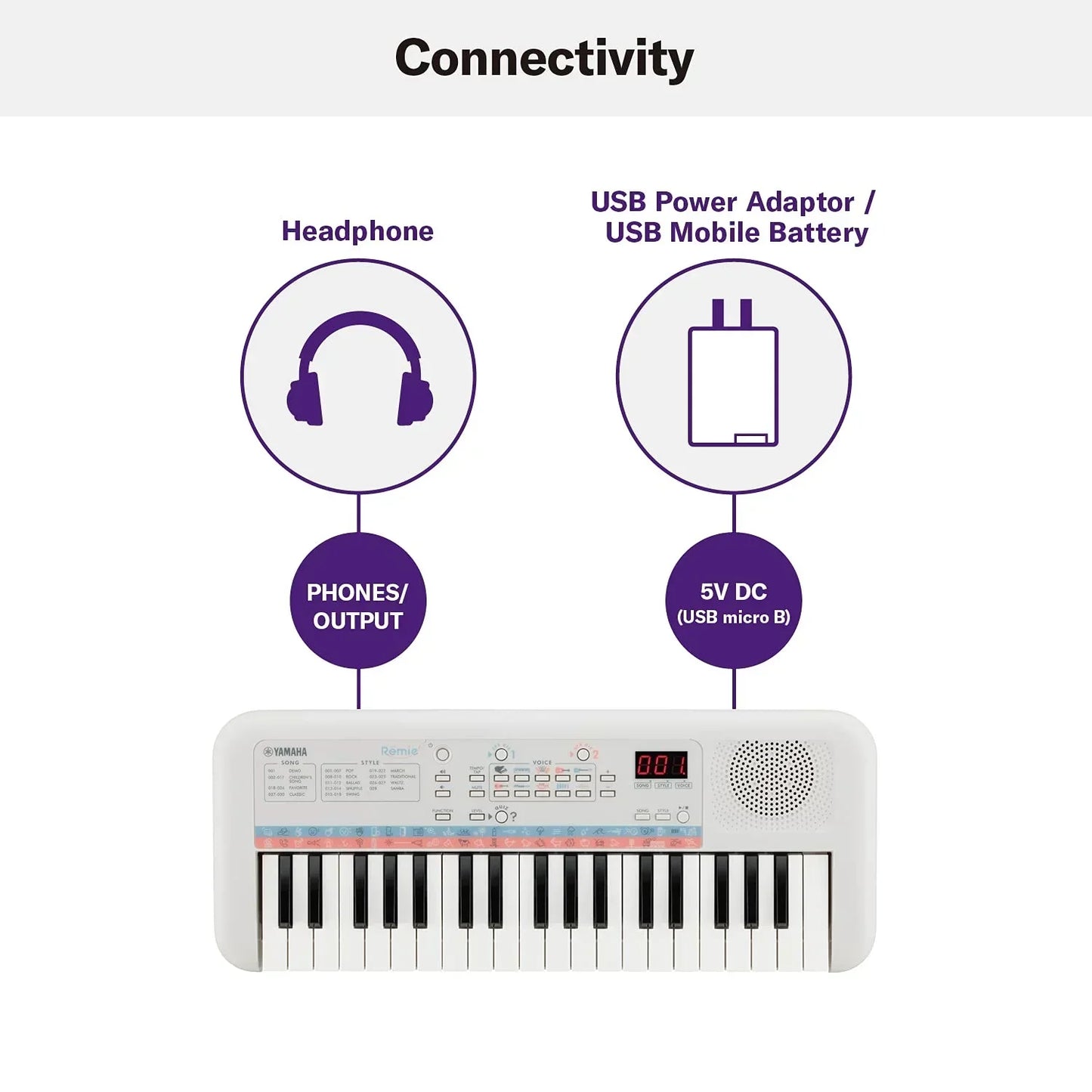 Yamaha Remie PSS-E30 37-Key Portable Mini Keyboard - Jaiman Toys