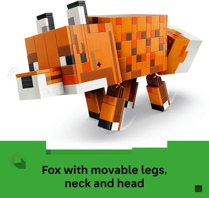 LEGO Minecraft 21588 The Fox Toy - 3D Puzzle Animal Figure with Accessories - DIY Gaming Room or Bedroom Decor - Birthday Gift Idea for 10+ Year Old Boys, Girls & Fans