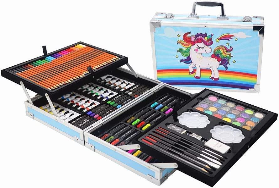 Kids Art Drawing Set 145-Piece Art and Craft Supplies for Drawing and Painting - Perfect Birthday Gift for Boys and Girls Spiderman Theme - Jaiman Toys
