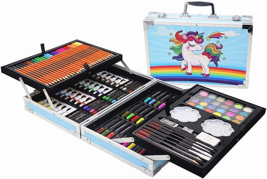 Kids Art Drawing Set 145-Piece Art and Craft Supplies for Drawing and Painting - Perfect Birthday Gift for Boys and Girls Spiderman Theme - Jaiman Toys