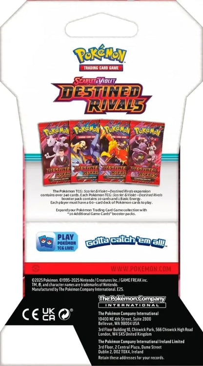 Pokemon Scarlet & Violet Destined Rivals Sleeve Booster- 1 Pack Assorted