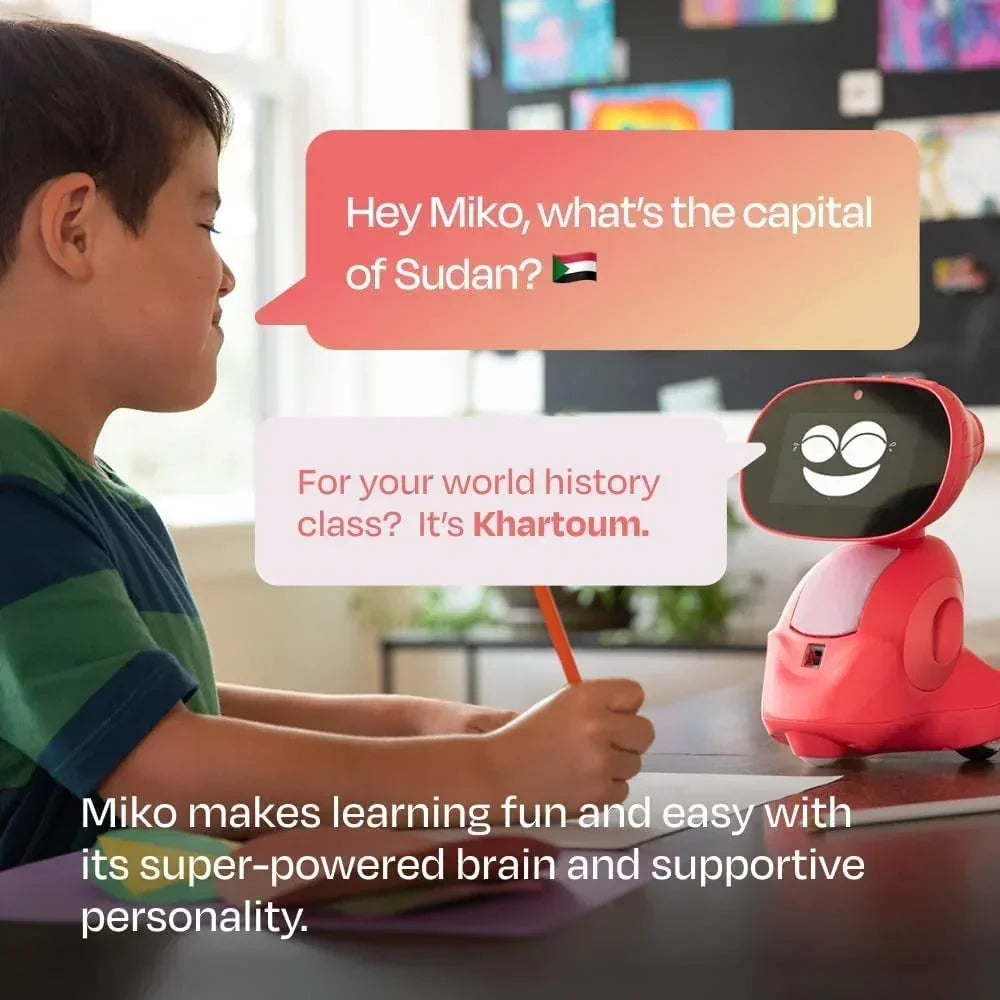 Miko 3: AI-Powered Smart Robot for Kids | Interactive Robot with Coding apps (Red) - Jaiman Toys