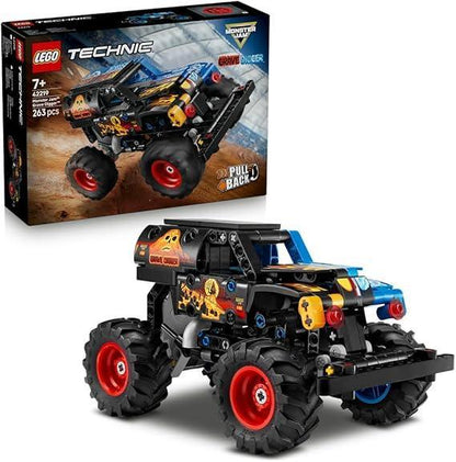 LEGO 42219 Technic Monster Jam Grave Digger Fire and Ice - Pull-Back Truck Toy - Race Car Model Kit w/Authentic Details - Birthday Gift for 7+ Year Old Boys, Girls & Fans
