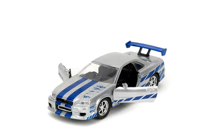 Jada Fast & Furious 1:32 Scale 2002 Nissan Skyline GTR R34 – Silver Die-Cast Car