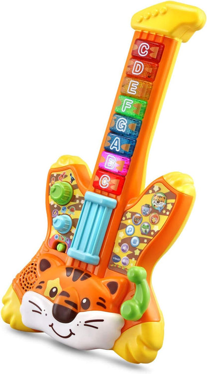 VTech Zoo Jamz Tiger Rock Guitar, Orange | Interactive Musical Learning Guitar with Lights, Songs, Animal Sounds & Educational Play for Toddlers