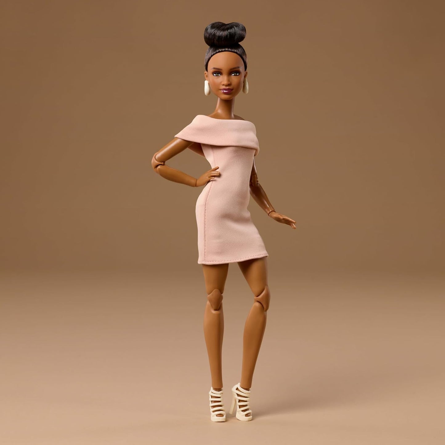 Barbie Signature Barbie Basics Model 08 Fashion Doll | (11.5 inches) Fully Articulated Collector Doll with Elegant Off-Shoulder Dress