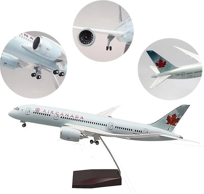 Canada Airlines Boeing 787-B Aircraft LED Light - Airplane 1/130 Plane Model Replica Toy Decor - 46 cm - Jaiman Toys