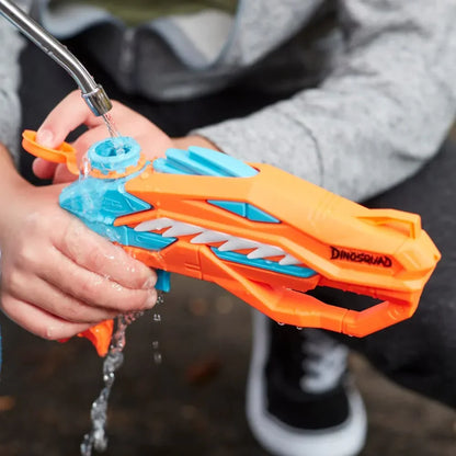 Super Soaker Nerf Dinosquad Raptor-Surge Water Blaster for Holi, Trigger-Fire Soakage for Outdoor Water Games On Holi Festival, Branded Toy Pichkari for 6+ - Jaiman Toys