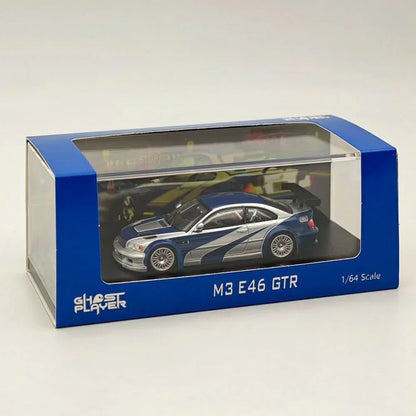 Ghost Player M3 E46 GTR 1:64 Scale Diecast Model Car | Metal Body Racing Collectible