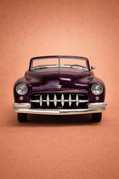 Bburago 1:64 Eternal Ray 1950 Mercury Convertible Die-Cast Model Car | Eternal Classics No.10 | Purple