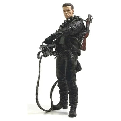 Terminator 2 T-800 Judgment Day 7-Inch Action Figure – Collectible with Interchangeable Faces, 3 Guns, Bullet Bag & Grenade Belt