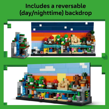LEGO Minecraft 21589 Mini Biomes Toy - DIY Miniature Room Decor Kit - 3D Puzzle w/ 5 Microfigures - Gaming Gift for 12+ Year Old Boys, Girls & Teens