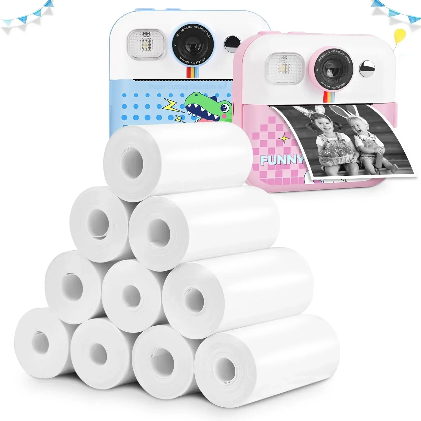 Thermal Paper - 10 Paper Rolls for Kids Instant Print Camera, HD Printing Receipt Paper - Jaiman Toys