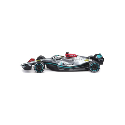 Bburago 1:43 Mercedes W13 #63 George Russell 2022 – Diecast F1 Model (Silver) - Jaiman Toys