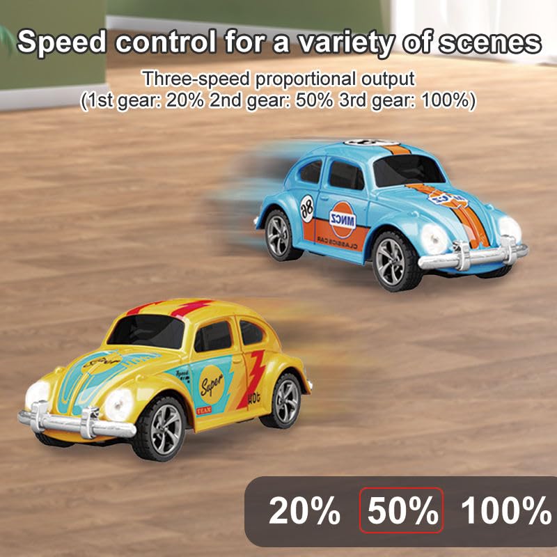 Trasped 1:64 Mini RC Car CoolCar HG4-108 – Pocket Size Remote Control Car with LED Lights, App Control & Rechargeable Battery (3 Colors)