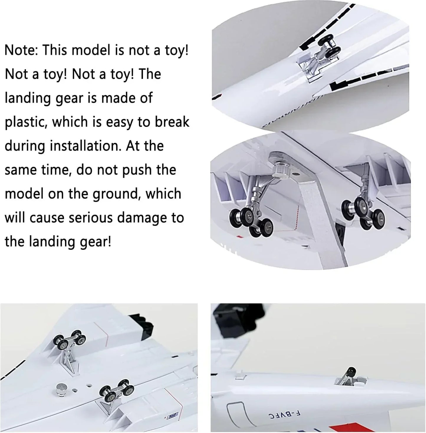 Diecast Concorde British Airways Aeroplane Model with Light – 6+ Years, Collectible Display Plane, White