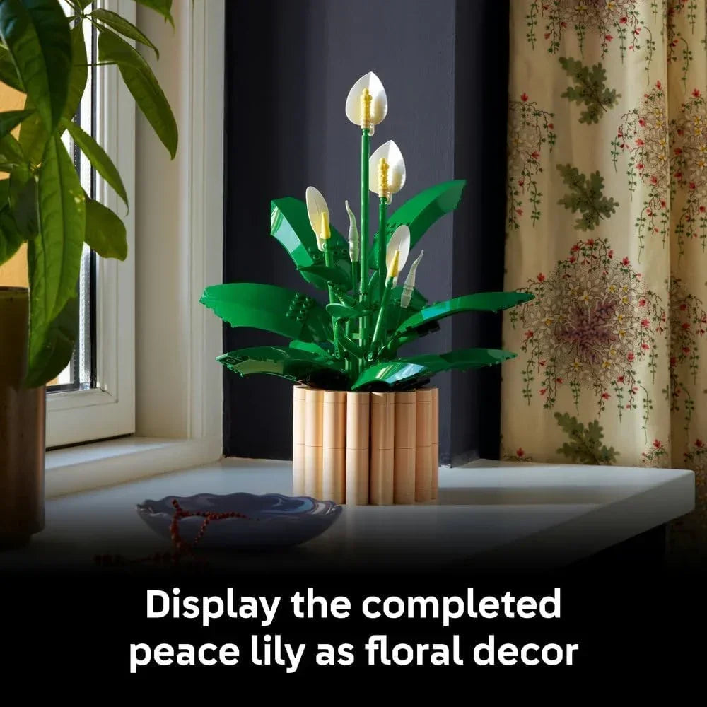 LEGO Botanicals 11504 Peace Lily - Artificial Potted Plants Set for Adults - incl. Faux White Flowers & Buds for Living Room or Bedroom Decor - DIY Gift Idea for Women - Valentine's Day Treat