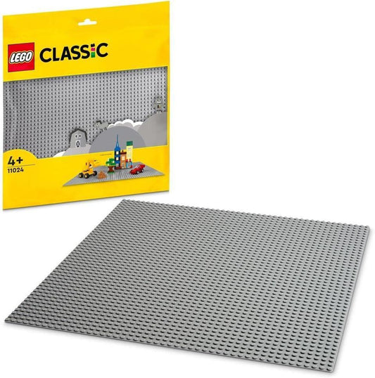 LEGO Classic 11024  Grey Baseplate, Construction Toy for Kids 48x48 Stud Building Base, Build and Display Board Set