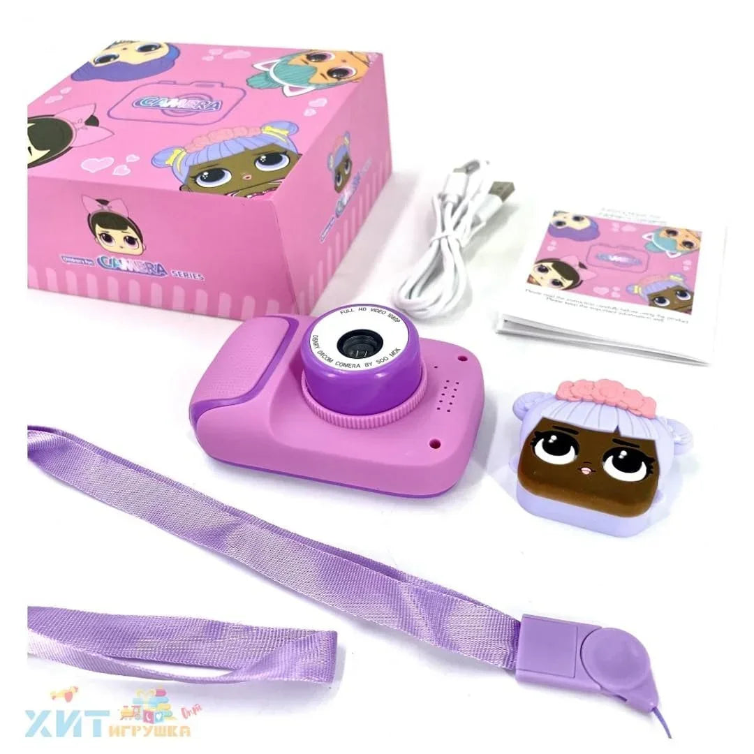 Kids Digital Camera and Video Recorder Camera with1080 Pixel with Inbuilt Games for Kids! Kids Selfie Camera, Birthday Gifts for Girls &amp; Boys Age (Purple, L*O*L) - Jaiman Toys