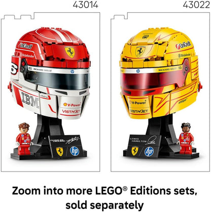 LEGO 43022 Editions Scuderia Ferrari HP Lewis Hamilton Helmet - F1 Merchandise - Display Model Kit w/Collectible Minifigure - Gift for 14+ Year Old Boys & Adult Motorsport Fans