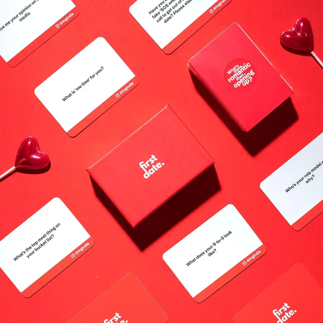 First Date: The Ultimate Card Game for Couples | 70 Honest Questions for Meaningful Conversations - Jaiman Toys