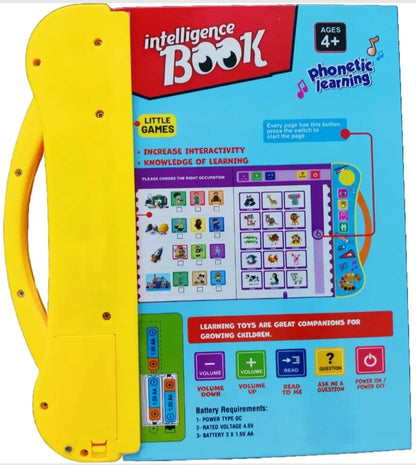 Study Book Intellectual Learning – Interactive Educational Toy for Kids 4+ with Phonics, Letters, Numbers & Animals