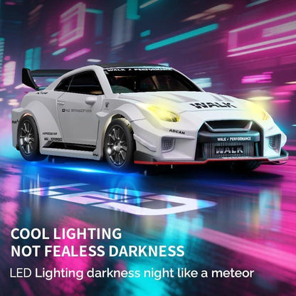 Hstar 1:43 RC Drift Car  2.4GHz 4WD Alloy 20 km/h High-Speed RC Racing Car with Gyro – (White)