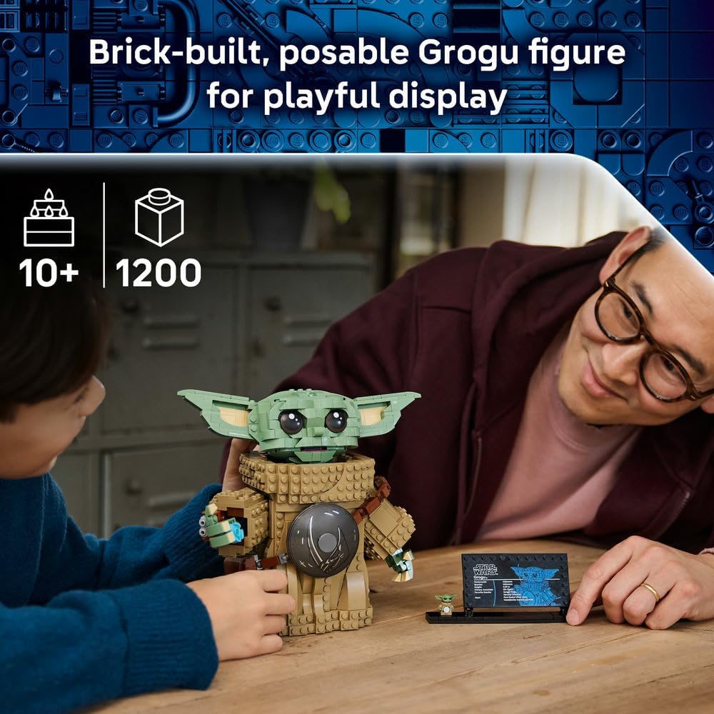LEGO 75446 Star Wars Grogu (Mandalorian Apprentice) Toy - Display Figure Model Kit w/Beskar Armour for Kids' Room Decor - Gift Idea for 10+ Year Old Boys, Girls