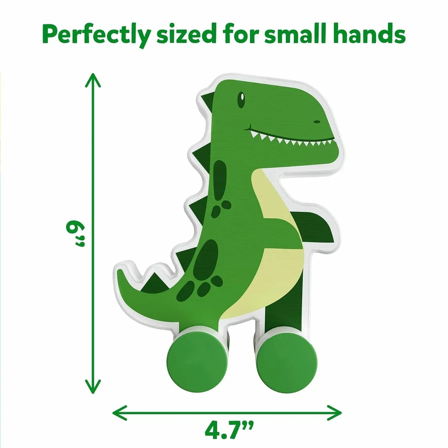 Skillmatics Wooden Dinosaur Toys on Wheels, Imaginative Play for Toddlers, Educational Gifts for Infants 9 Months to 3 Years - Jaiman Toys